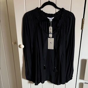 Tommy Bahama chic Black Peasant Blouse for Women
